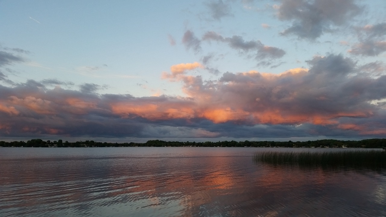 water sunset landscape free photo