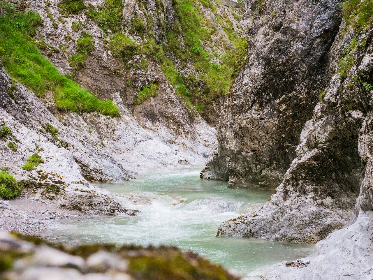 water river mountains free photo