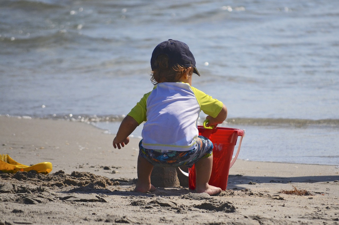 water beach child free photo