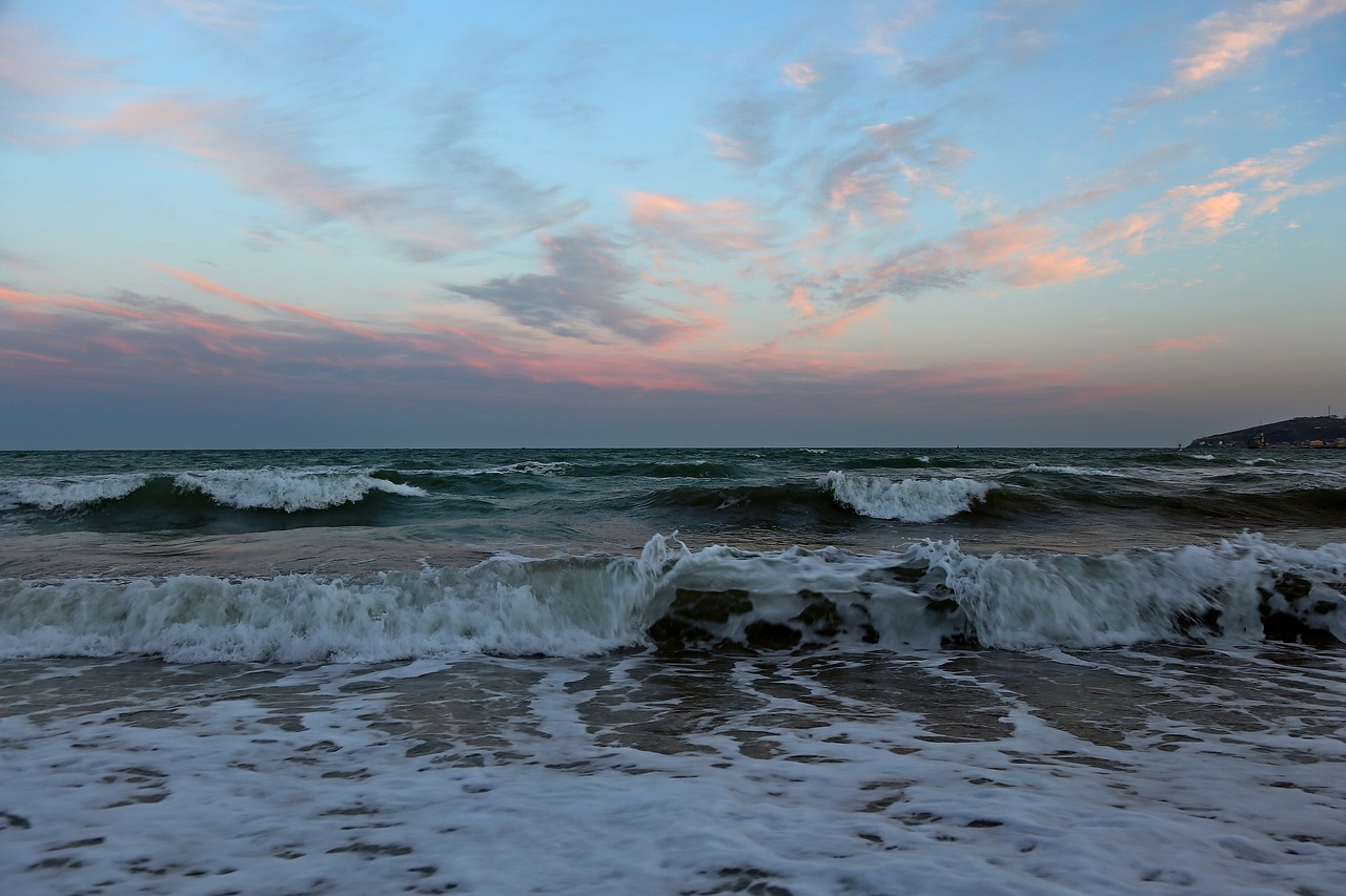 water sea sunset free photo