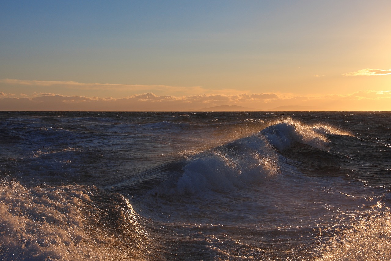 water nature sunset free photo