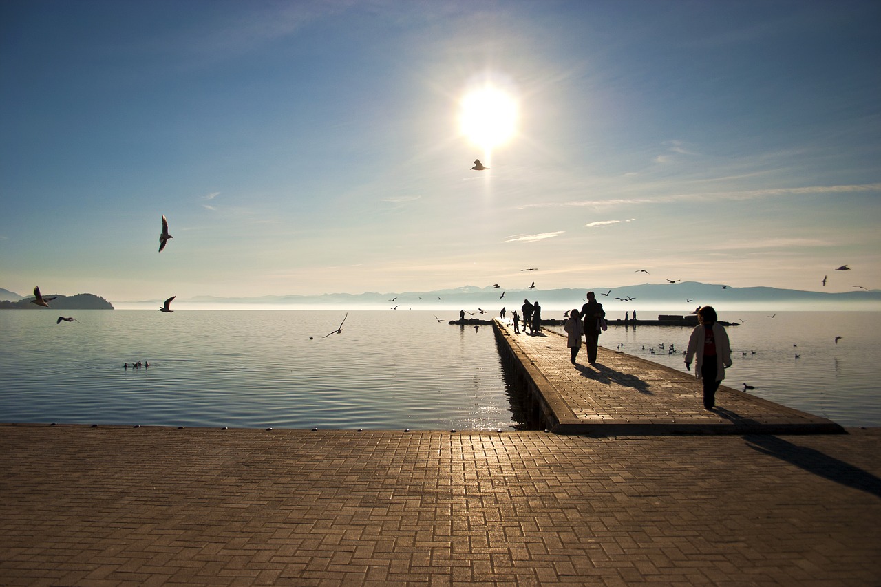 water sunset sea free photo