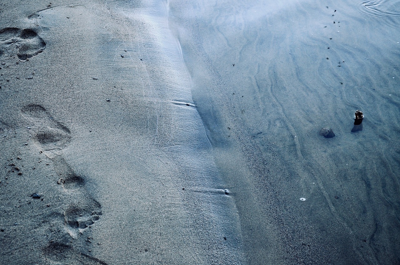 water  footprint  sand free photo