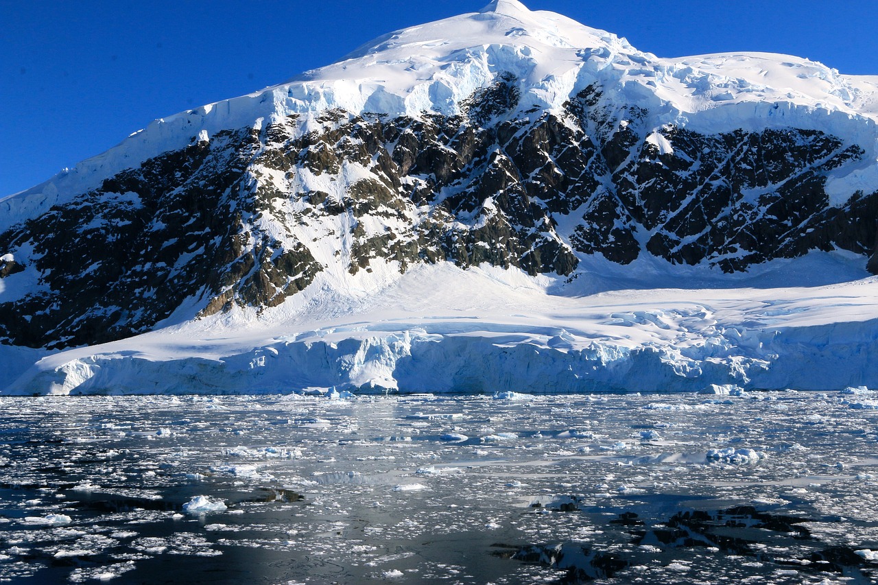 water  lake  antarctic mountain free photo