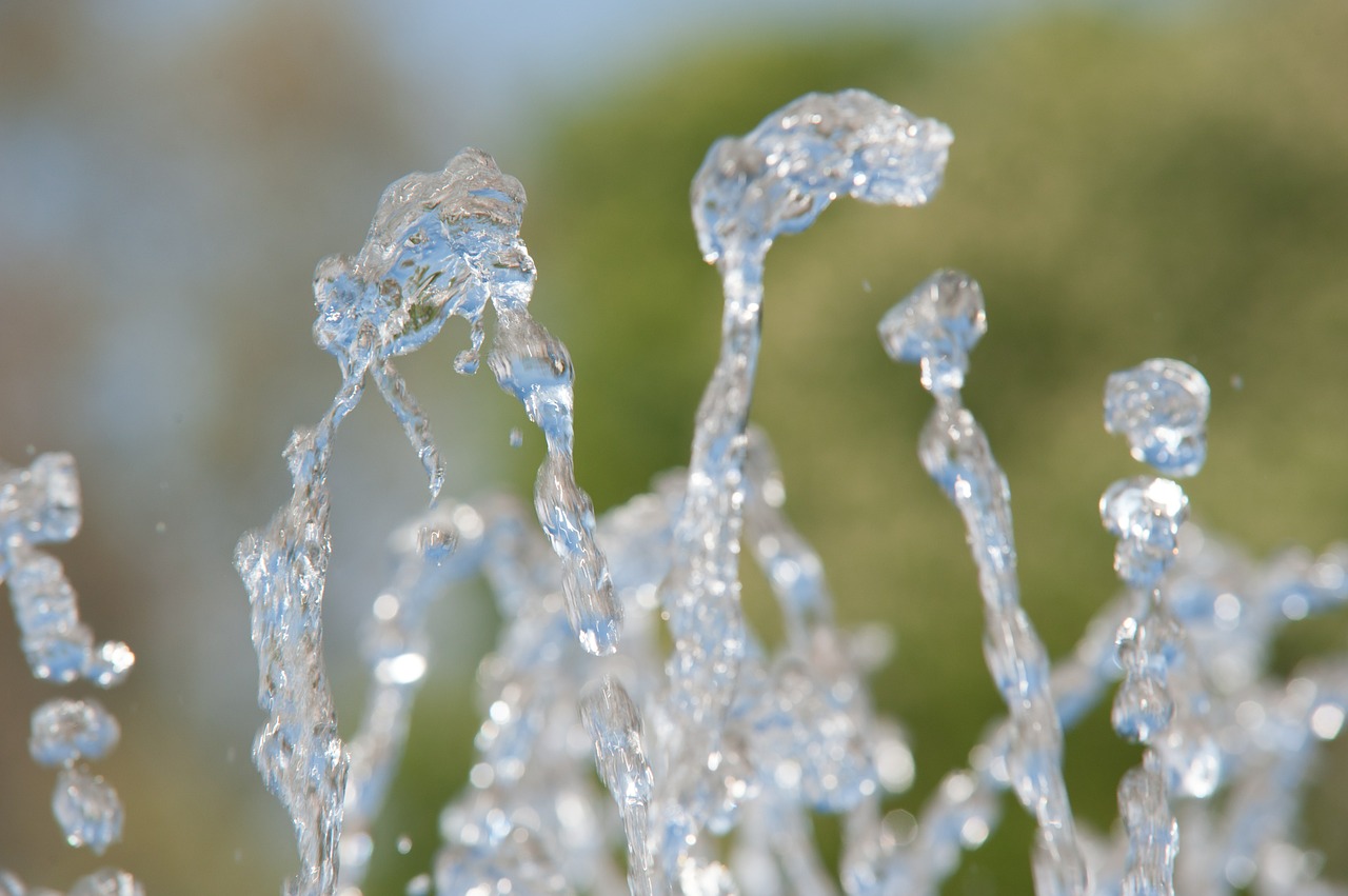 water fountain drop of water free photo