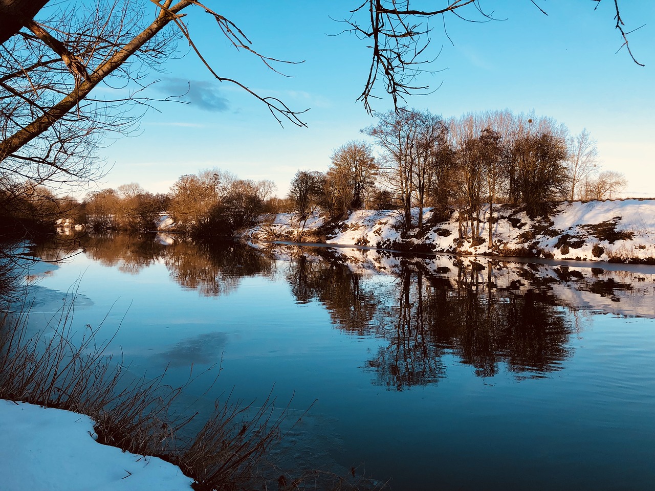 water  river  winter free photo