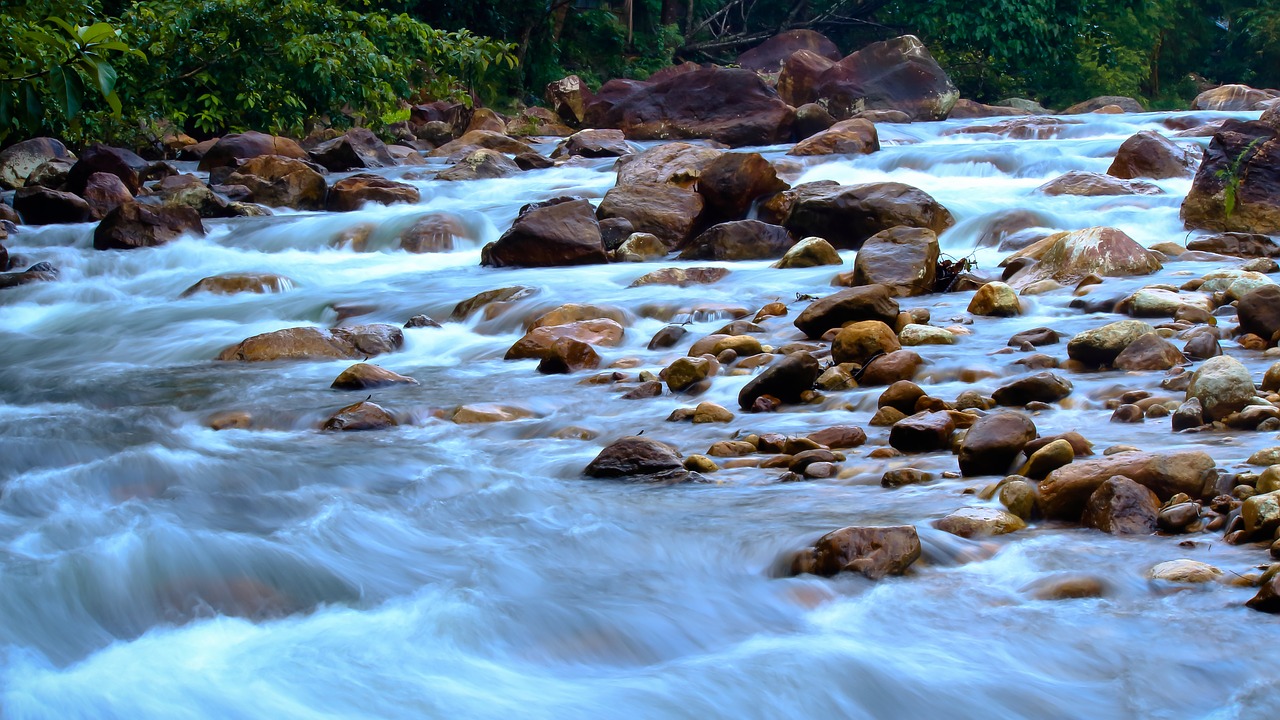 water  rocks  flows free photo