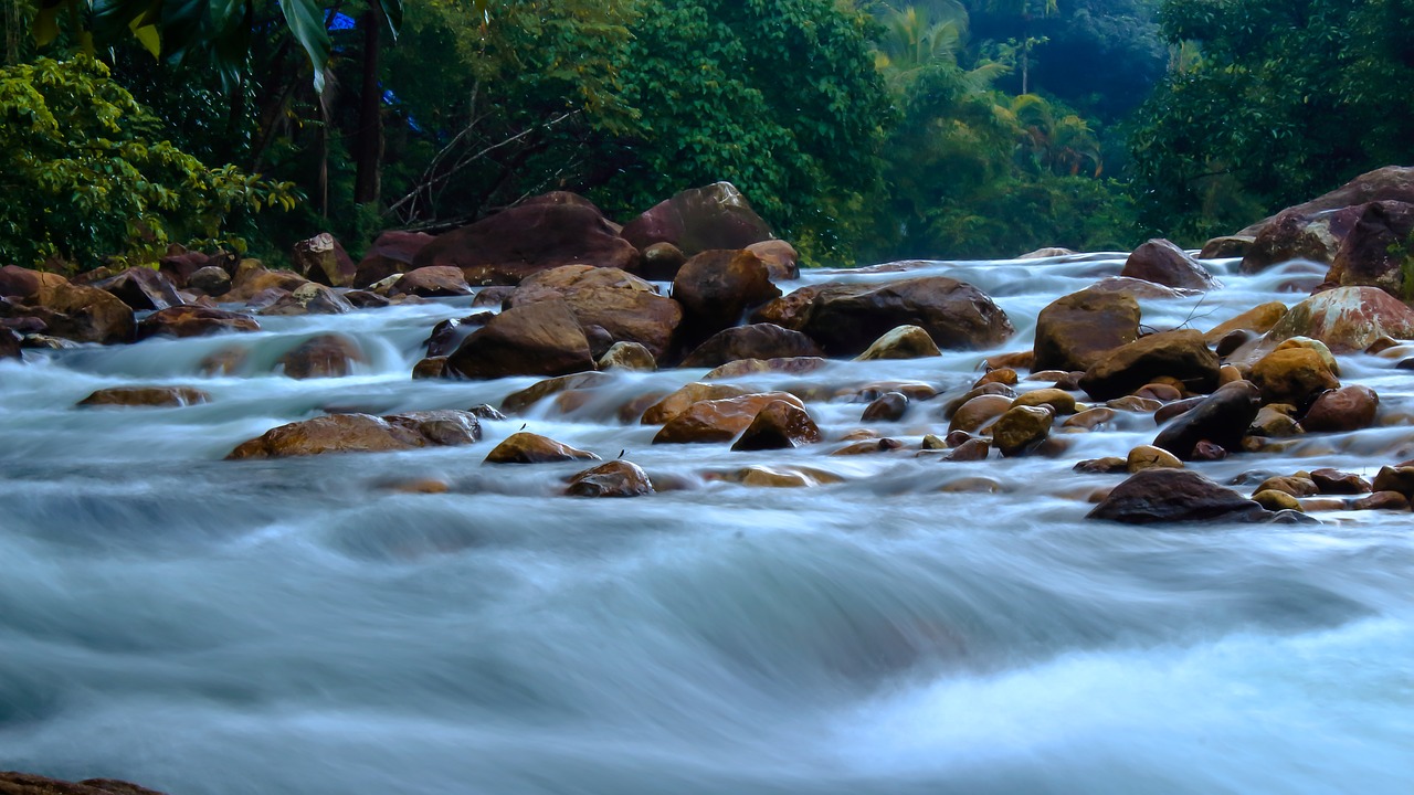 water  rocks  flows free photo