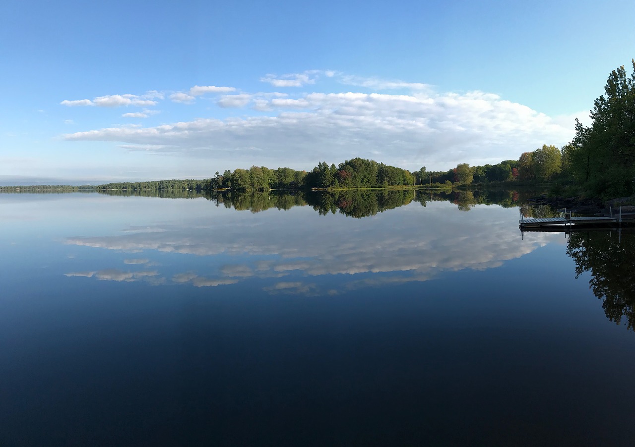 water  clouds  reflection free photo