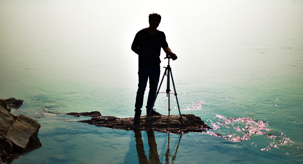 water  river  tripod free photo