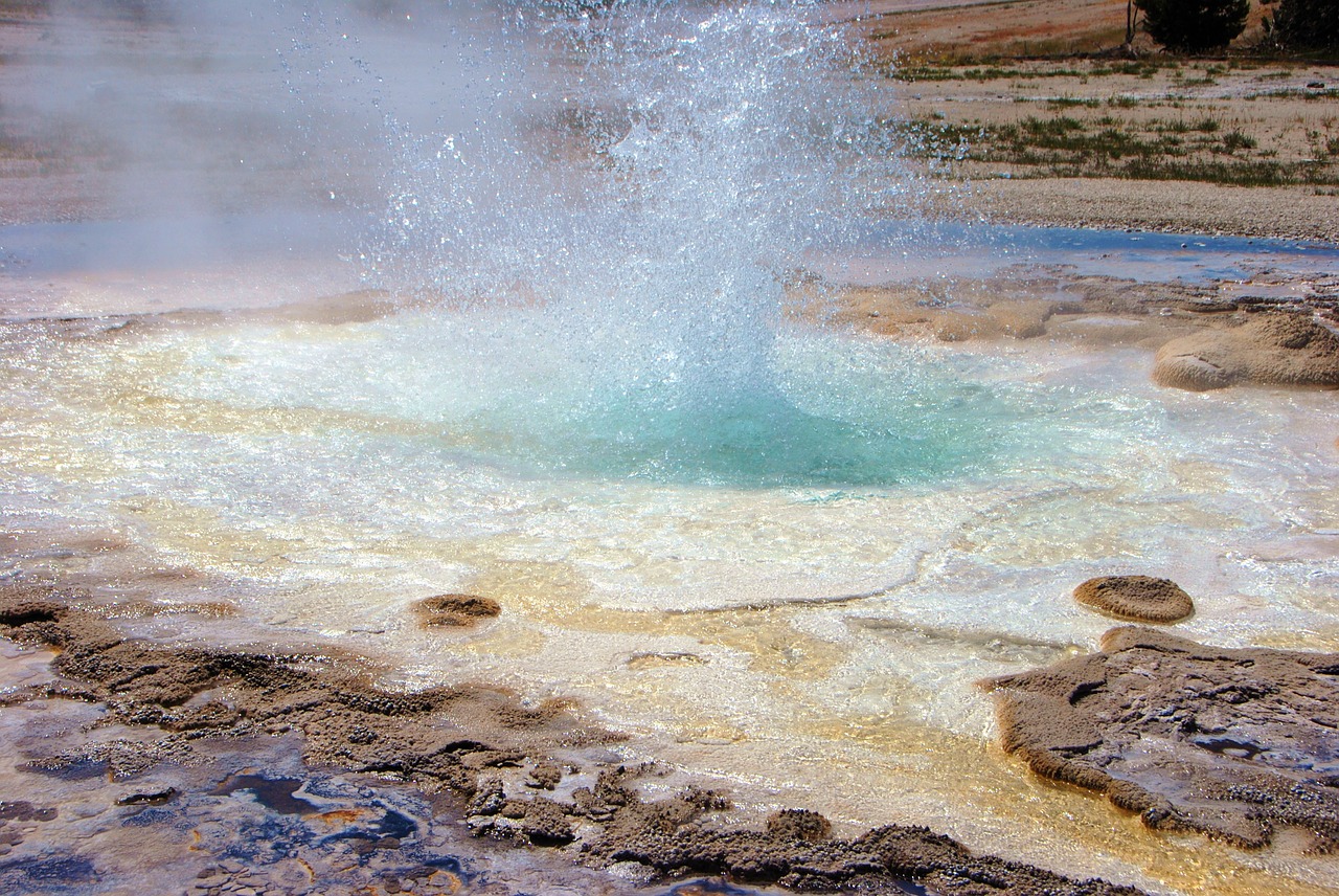 water geyser steam free photo