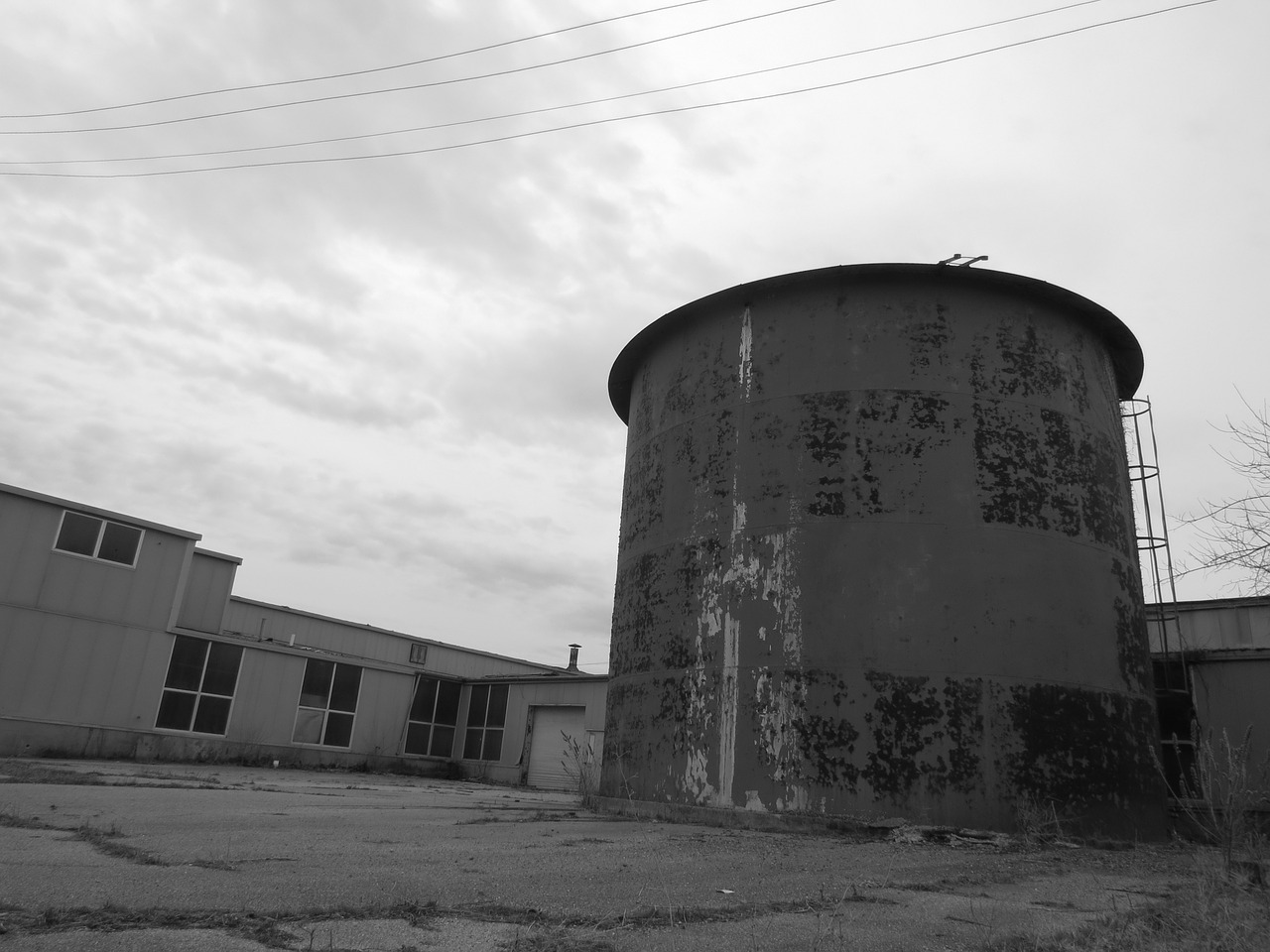 water tower factory free photo