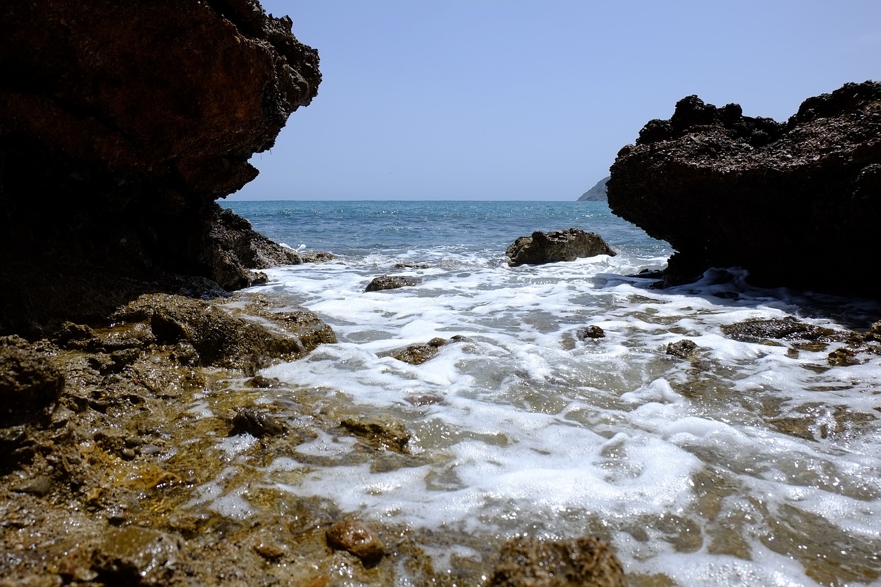 water sea mountains free photo