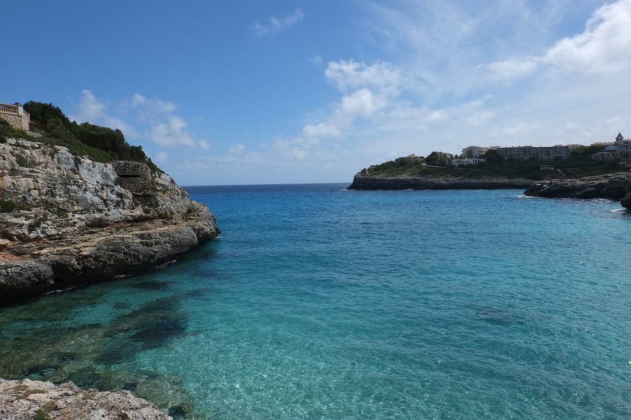 water sea mountains free photo