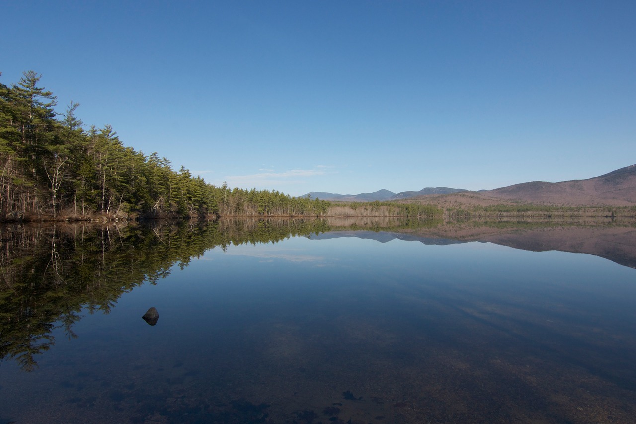 water lake reflection free photo