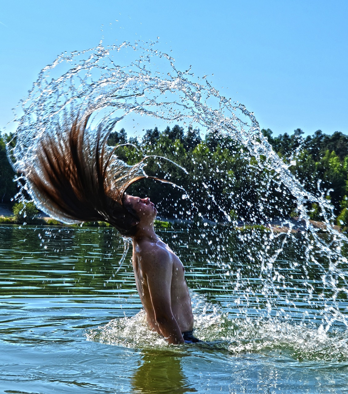 water drops hair free photo