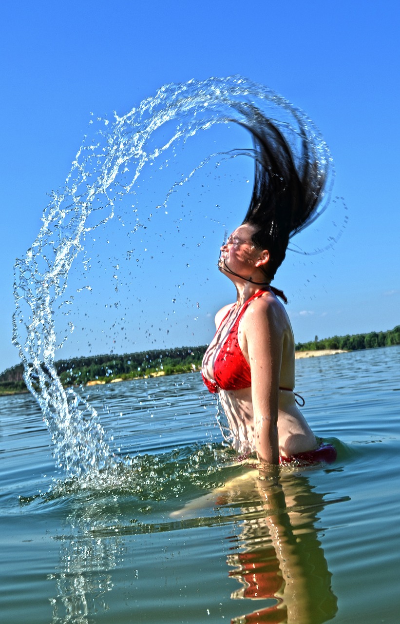 water drops hair free photo