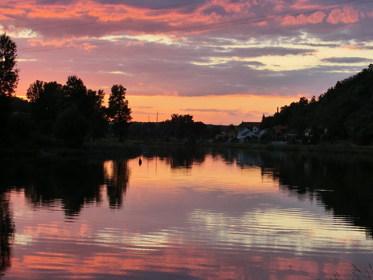 water afterglow landscape free photo