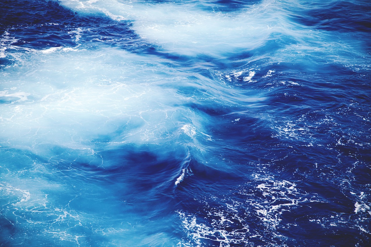 water waves blue free photo