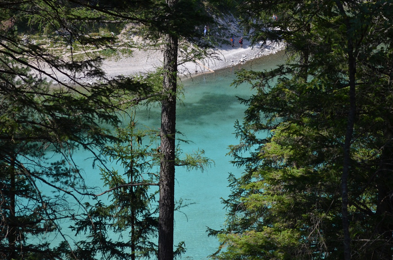 water turquoise grünwaldsee free photo