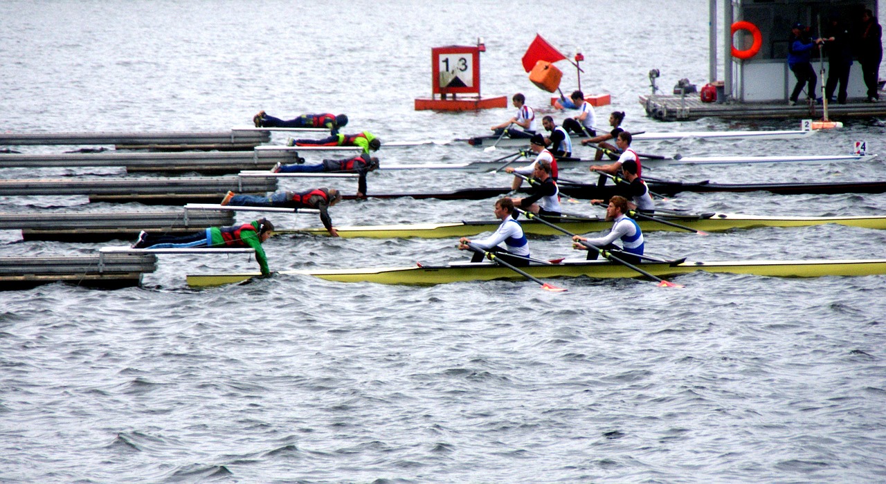 water boats rowing free photo