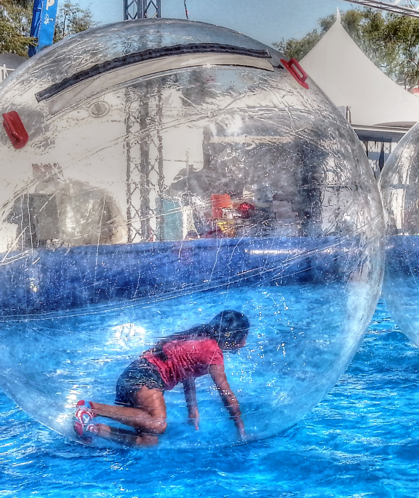 carnival ride walk water free photo