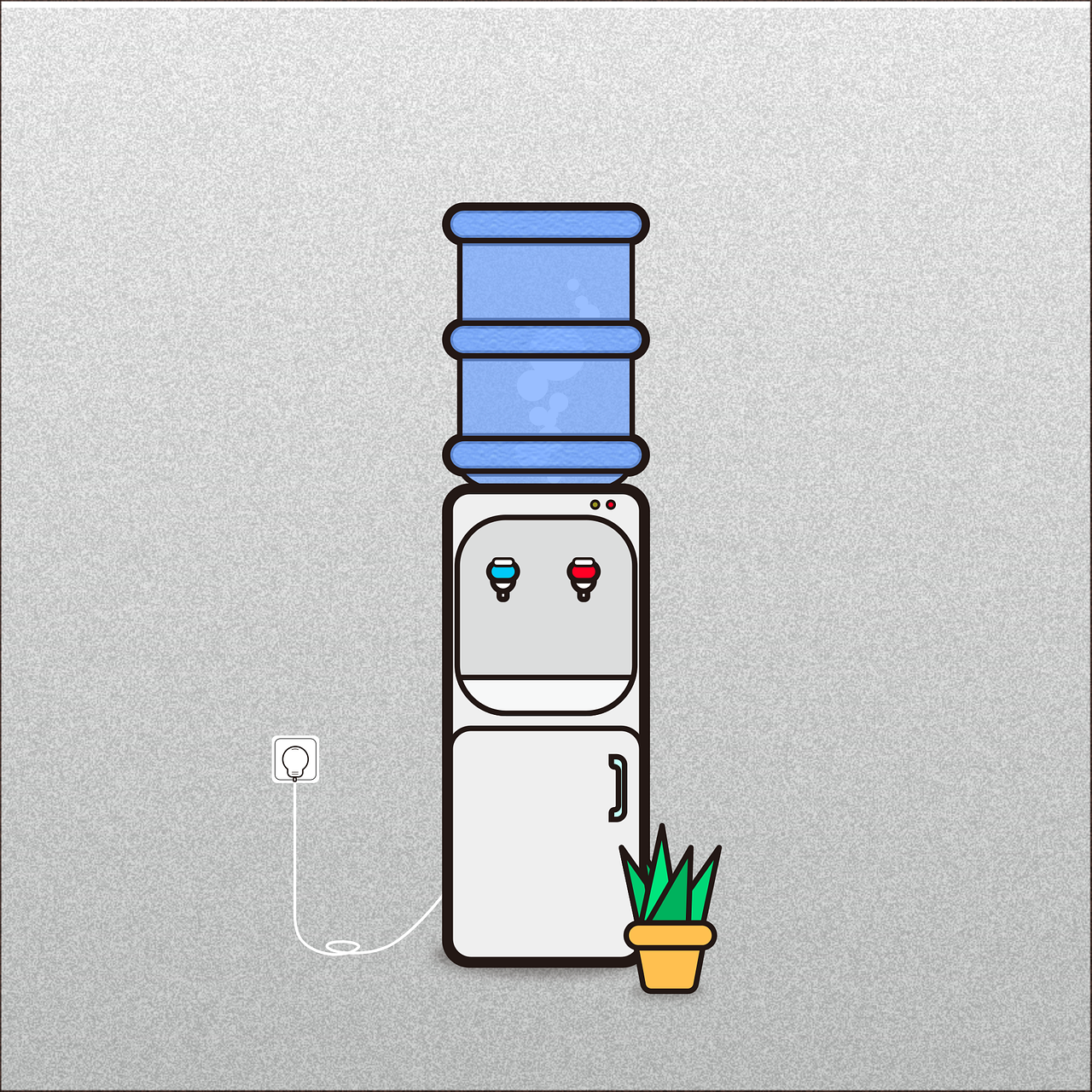 water dispenser vector potted plants free photo