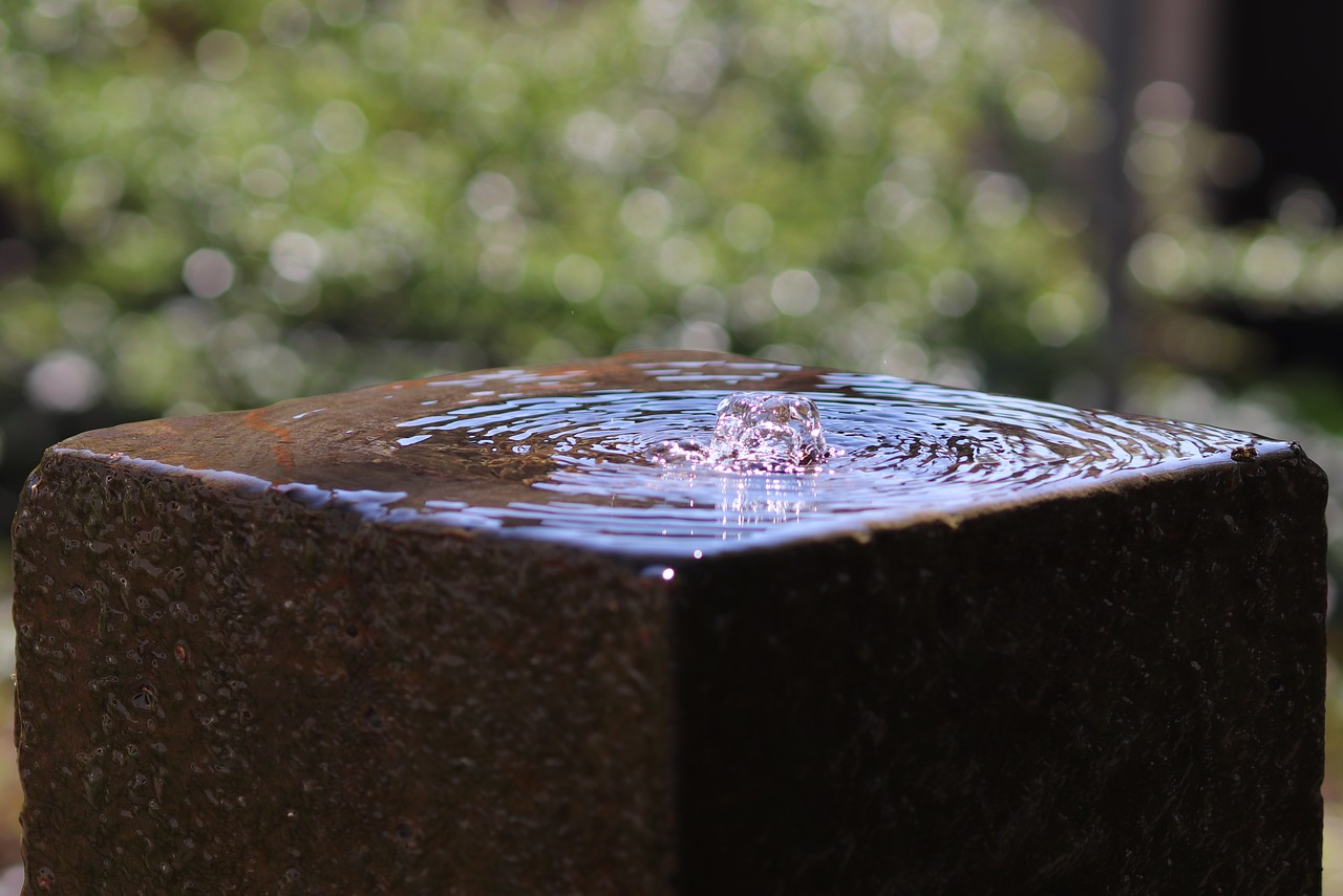 water feature  fountain  bubble free photo