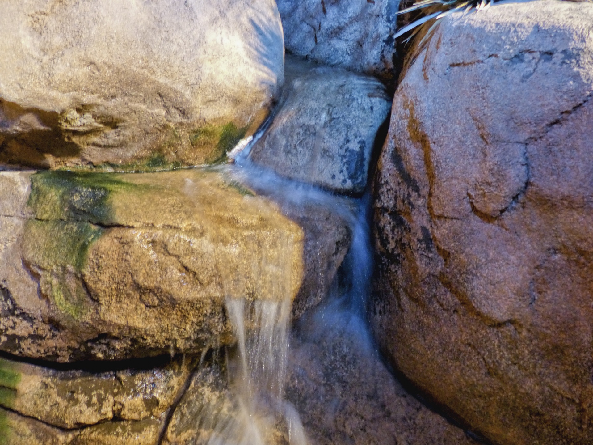 boulders desert waterfall free photo