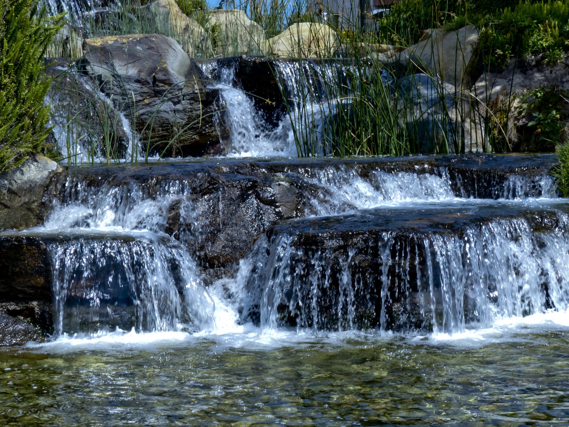 waterfall man-made water free photo