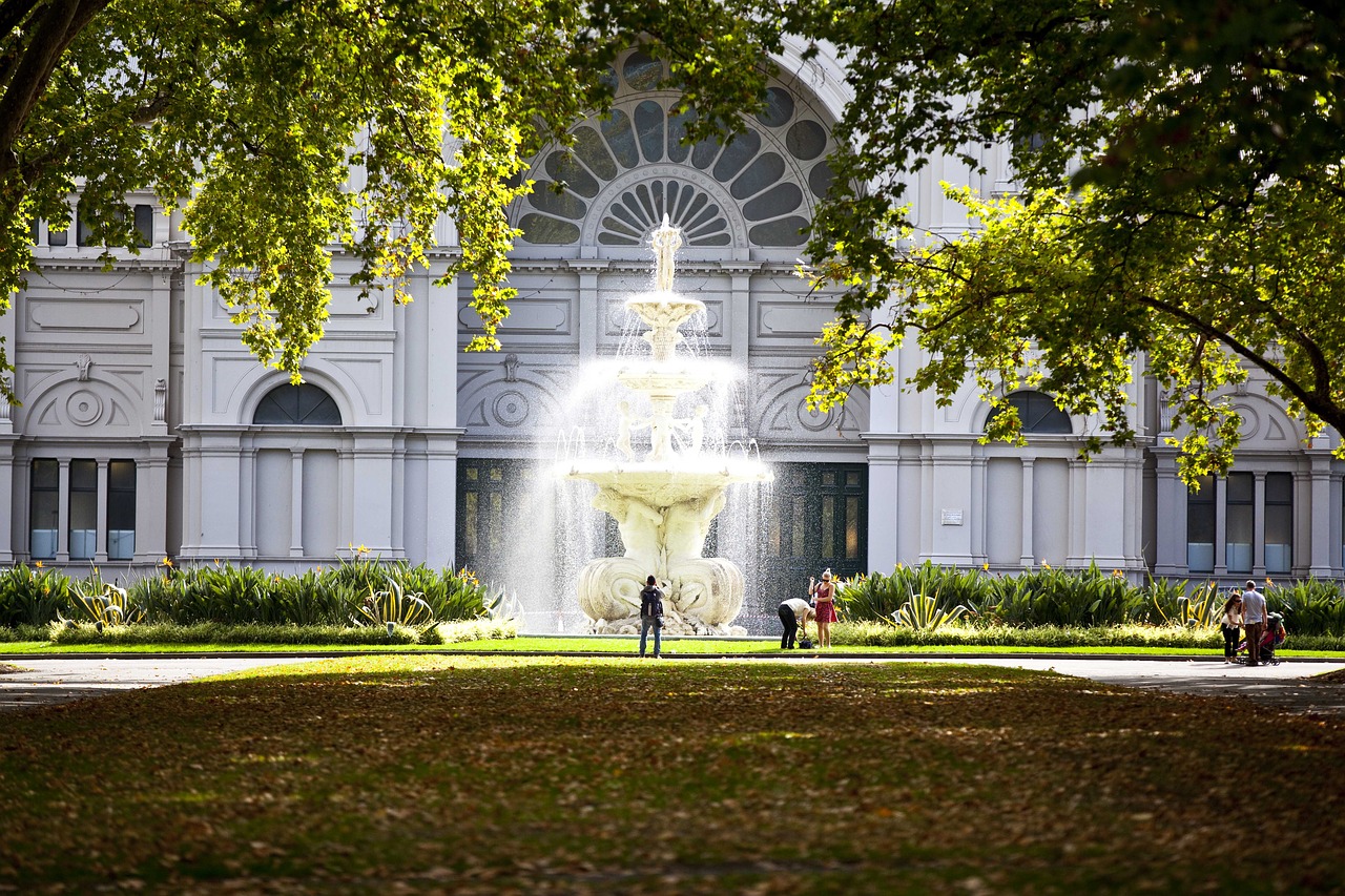 water fountain trees fountain free photo