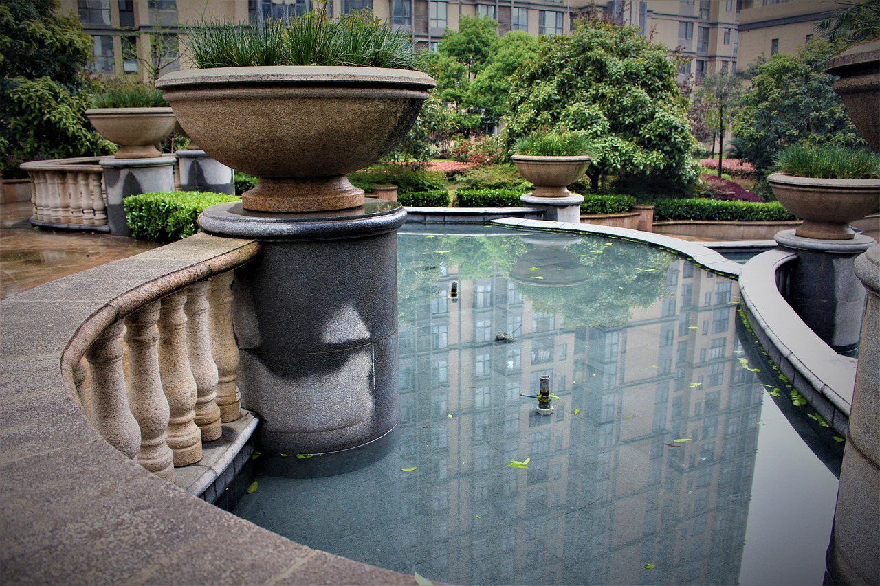 water fountain garden china free photo