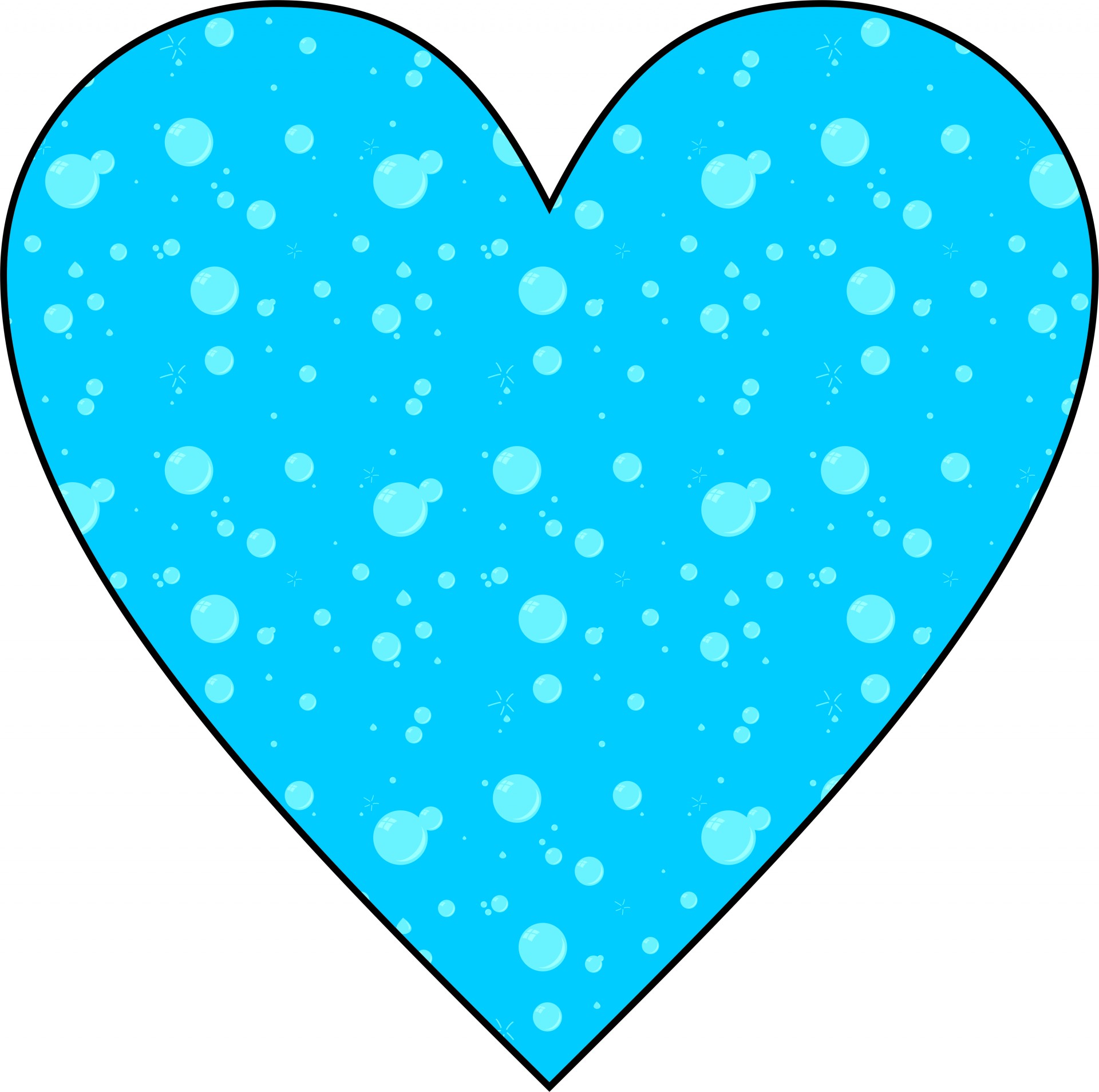 heart symbol blue free photo