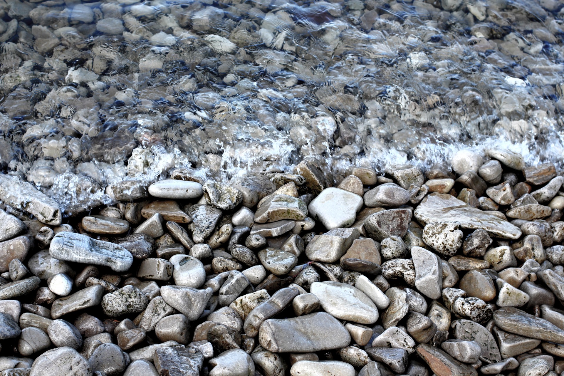 water lapping stones free photo