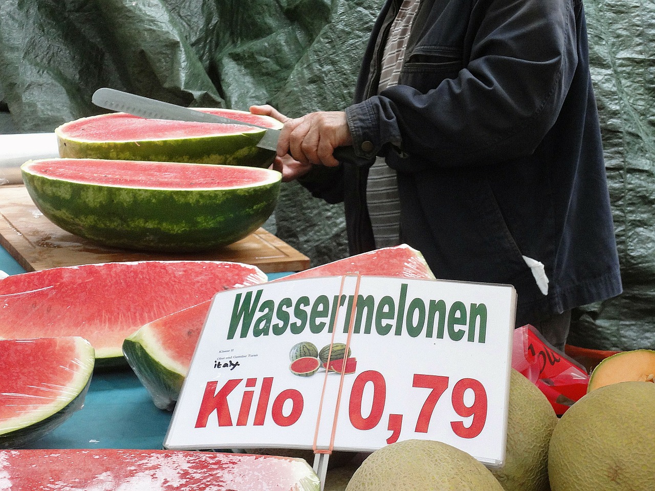 water melons market delicious free photo