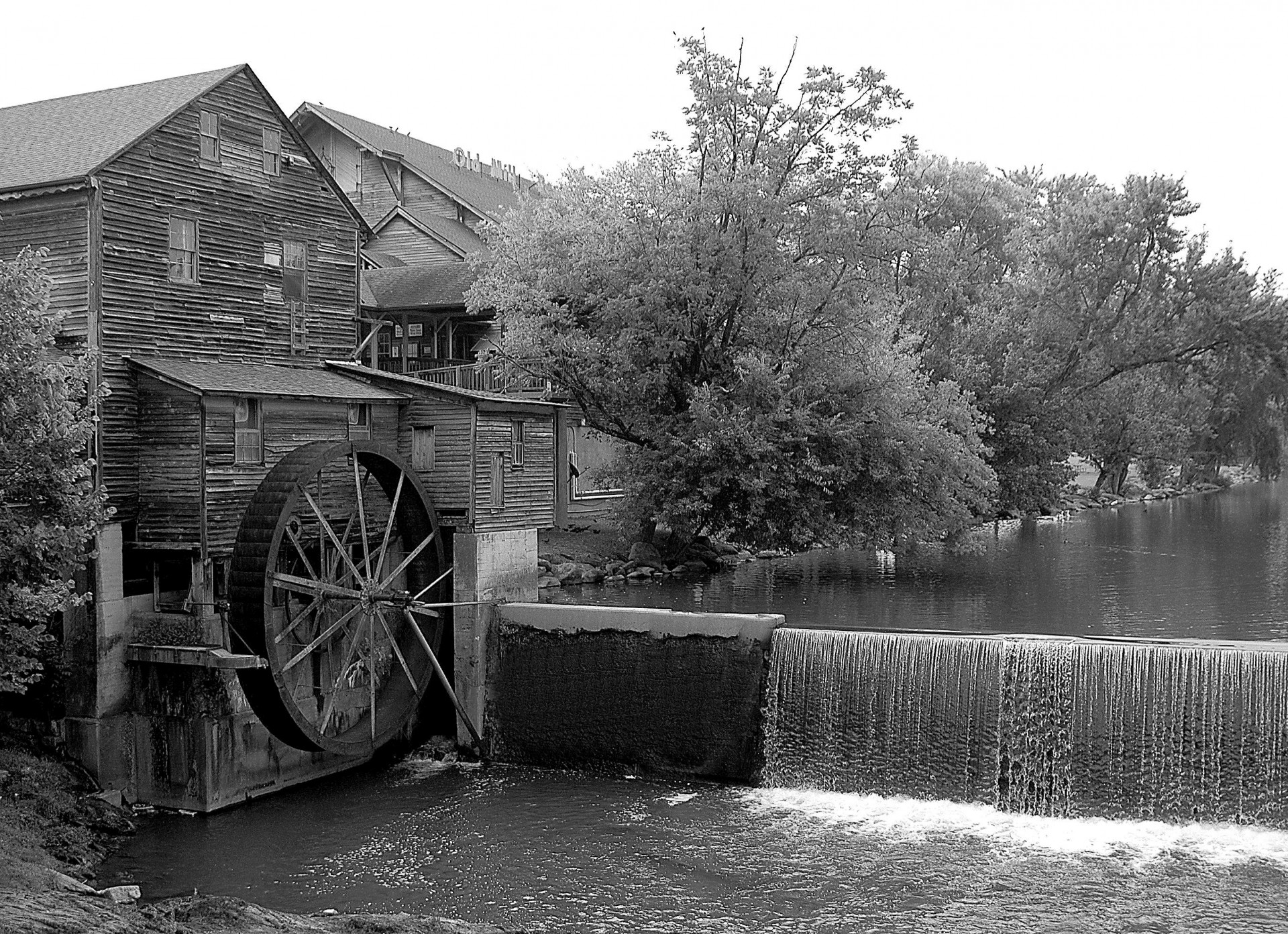 mill old river free photo