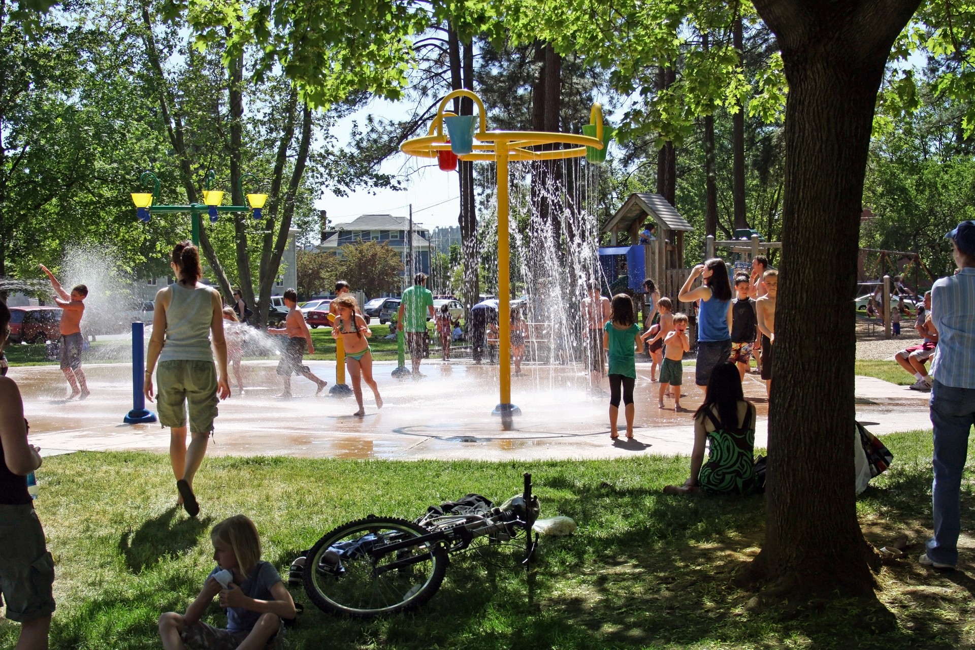 neighborhood playground children free photo