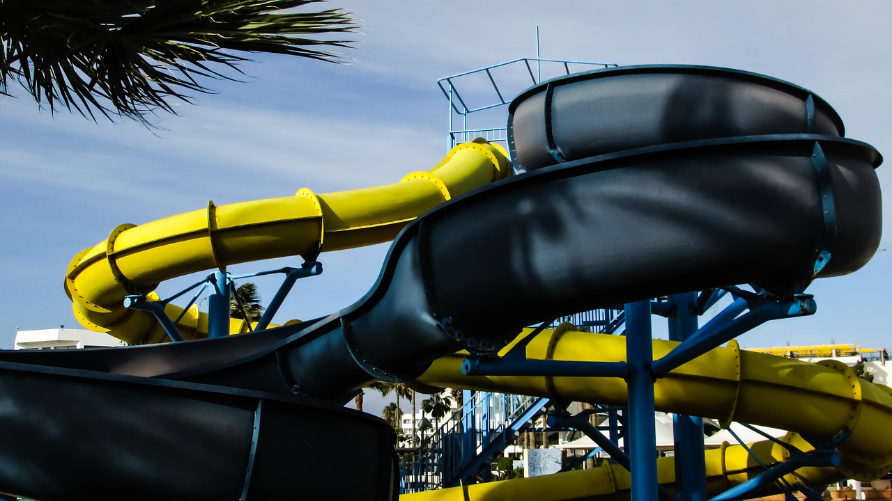 water park slide water slide free photo