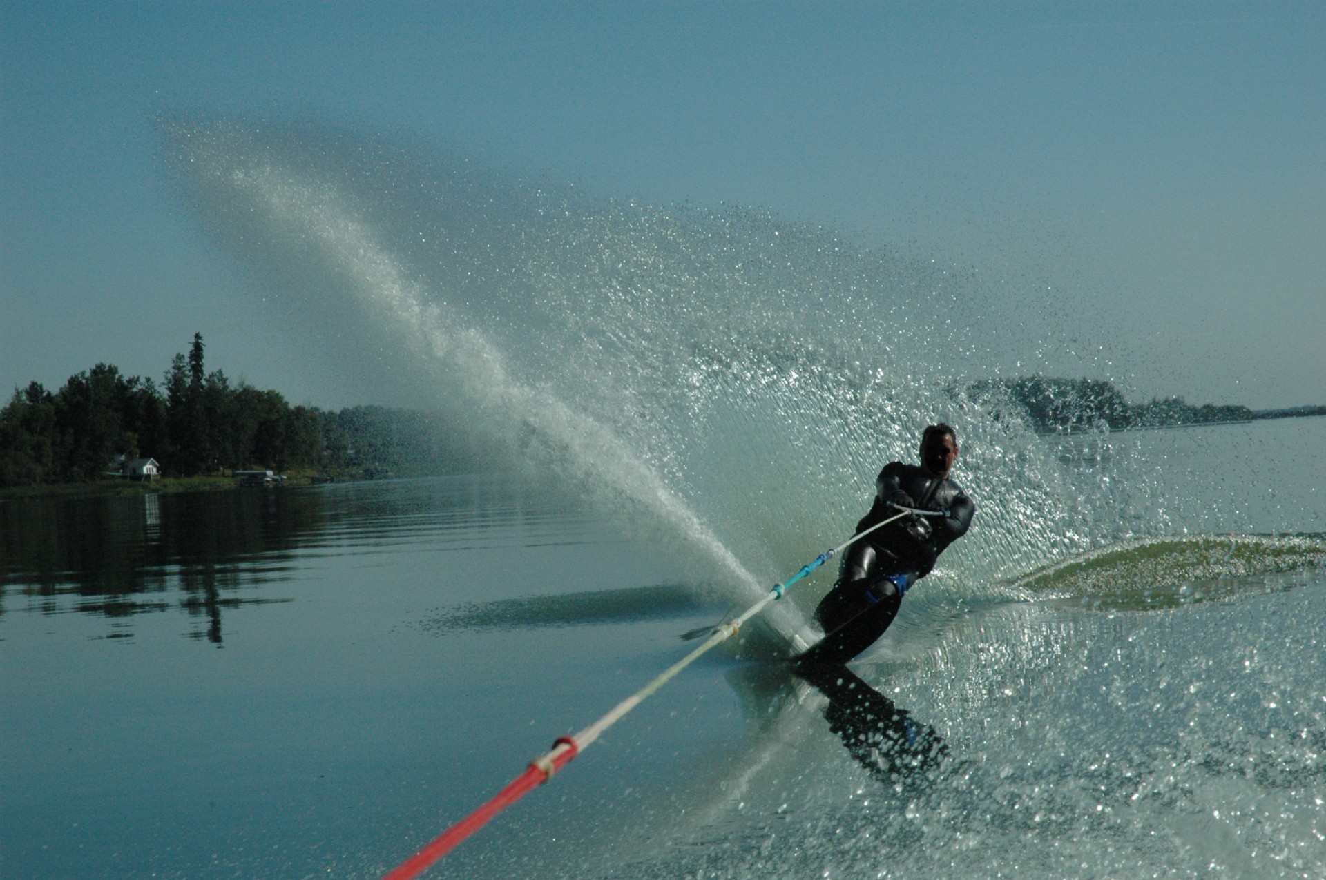 water skier spray slalom free photo