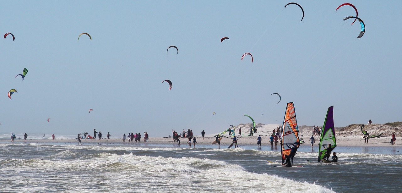 water sports kiting windsurfing free photo