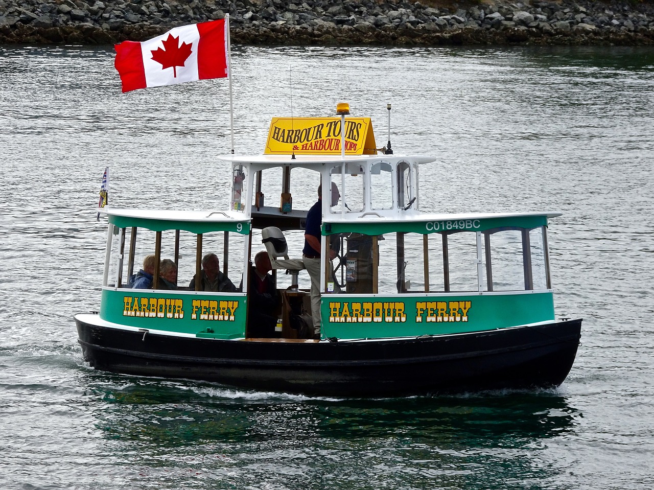 water taxi boat passengers free photo