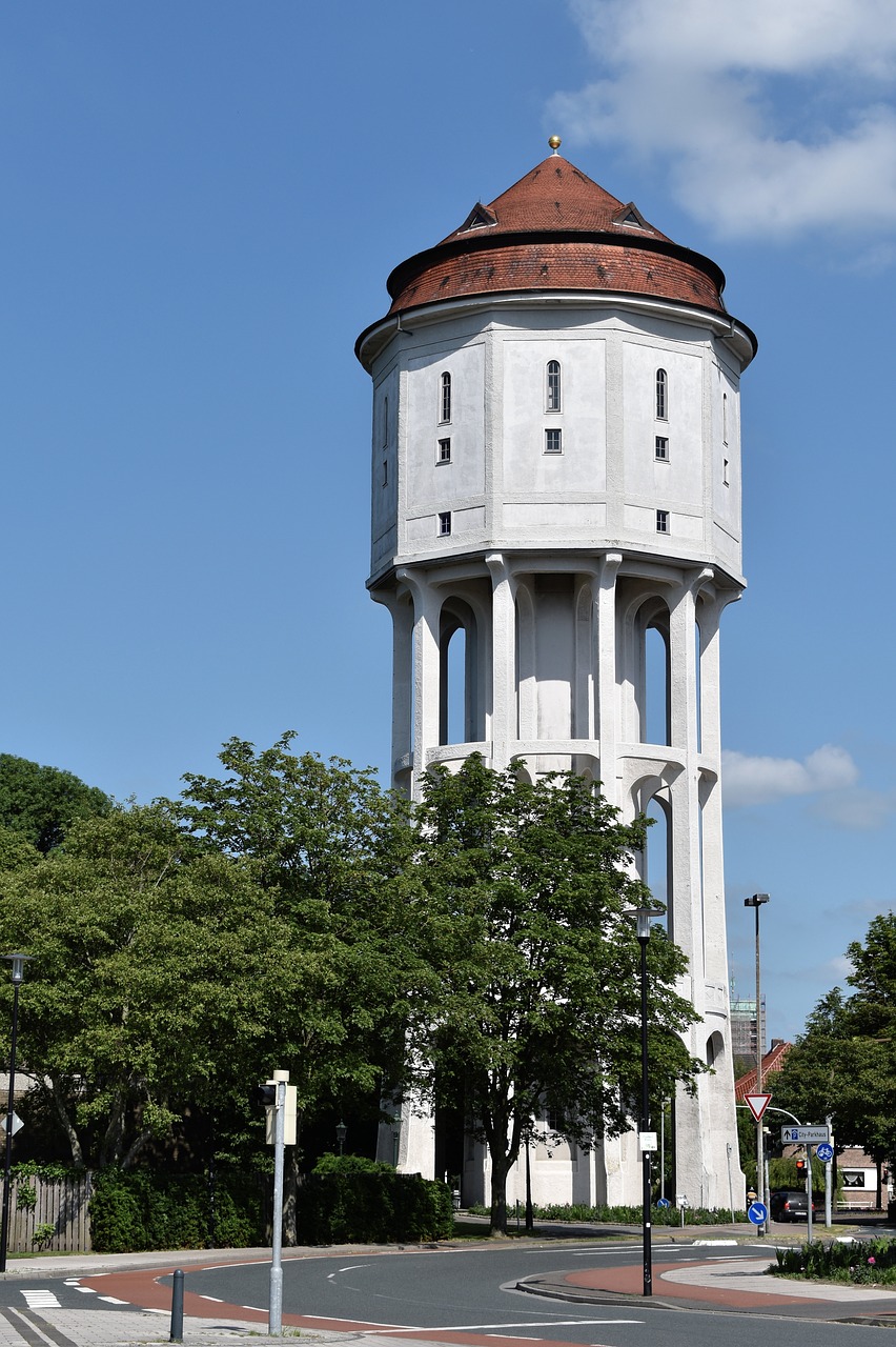 water tower emden tower white free photo