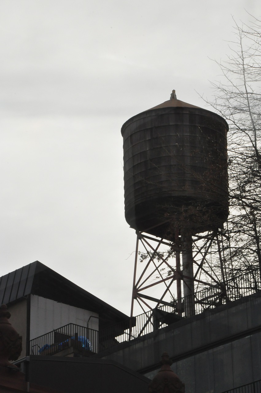 water tower silhouette nyc free photo