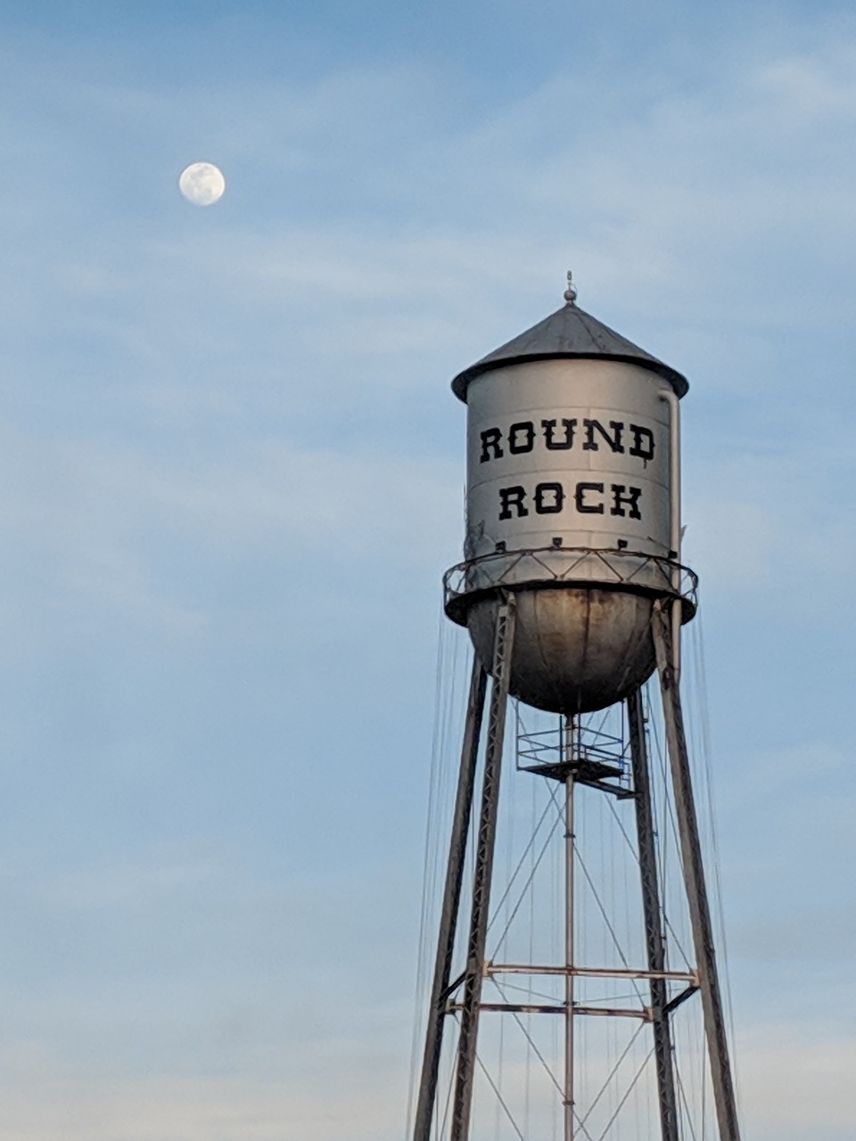 water tower  moon  texas free photo