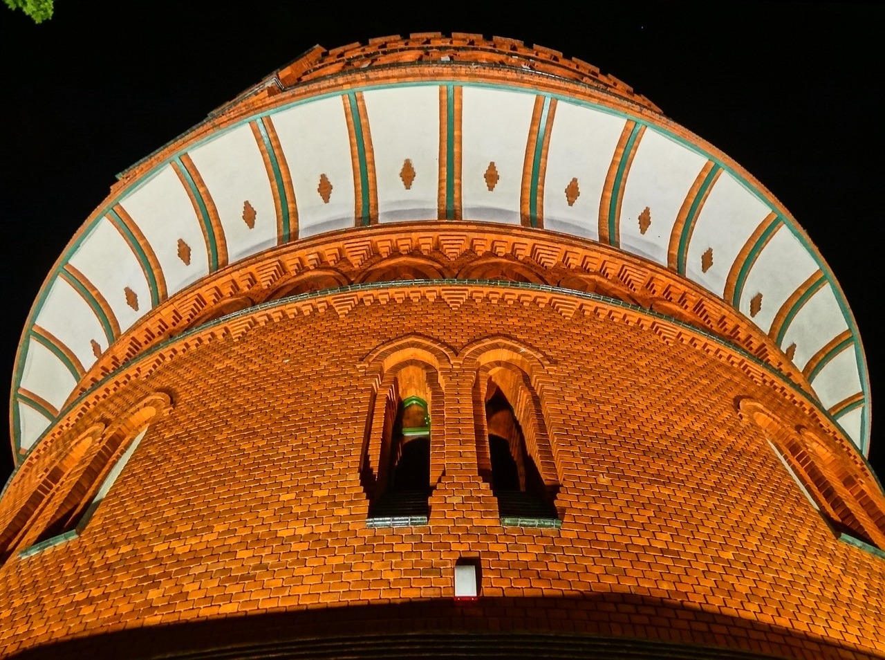 water tower bydgoszcz night free photo