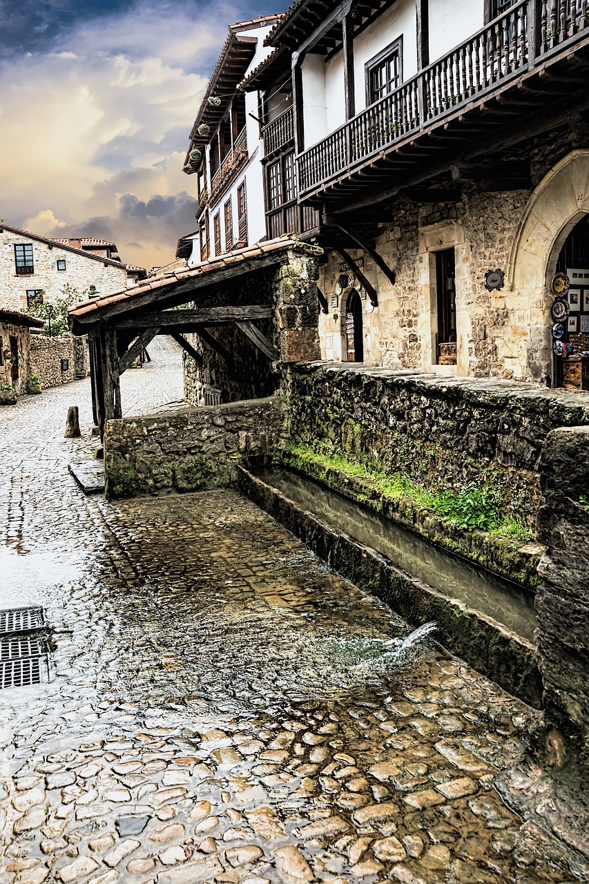 water trough santillana del mar cantabria free photo