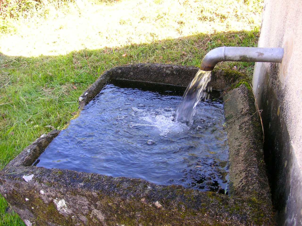 water trough water pipe stone sink free photo