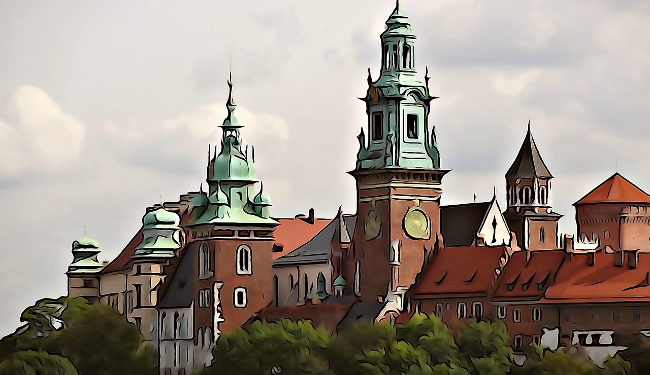 watercolor picture wawel free photo