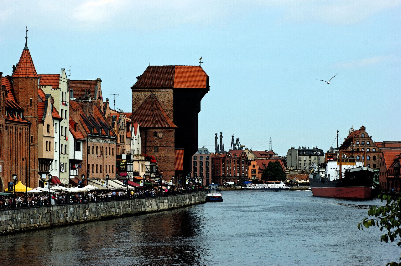 watercolor gdańsk old town free photo