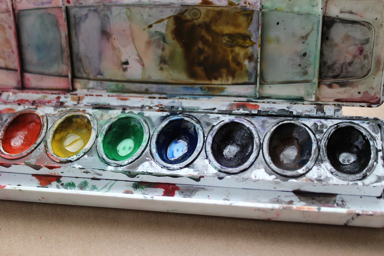 watercolor paint palette free photo